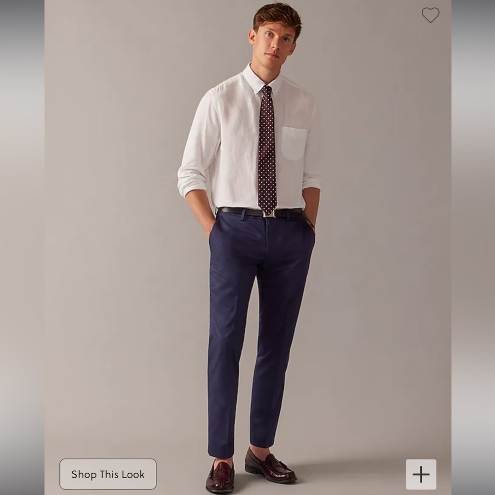 NWT J Crew Ludlow Slim Fit Suit Pant in Navy‎ Size 34/30